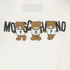 Moschino Baby Tracksuits|Tracksuits*Ivory Cotton Teddy Bear Logo Tracksuit