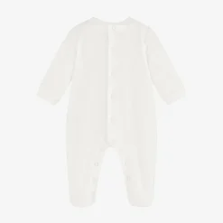 Pureté Du... Bébé Babysuits*Ivory Cotton Velour Babygrow