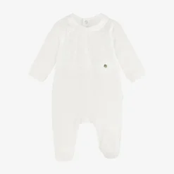 Pureté Du... Bébé Babysuits*Ivory Cotton Velour Babygrow