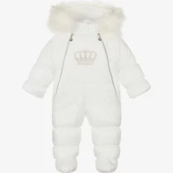 Sofija Snowwear|Snowwear*Ivory Crown Baby Snowsuit