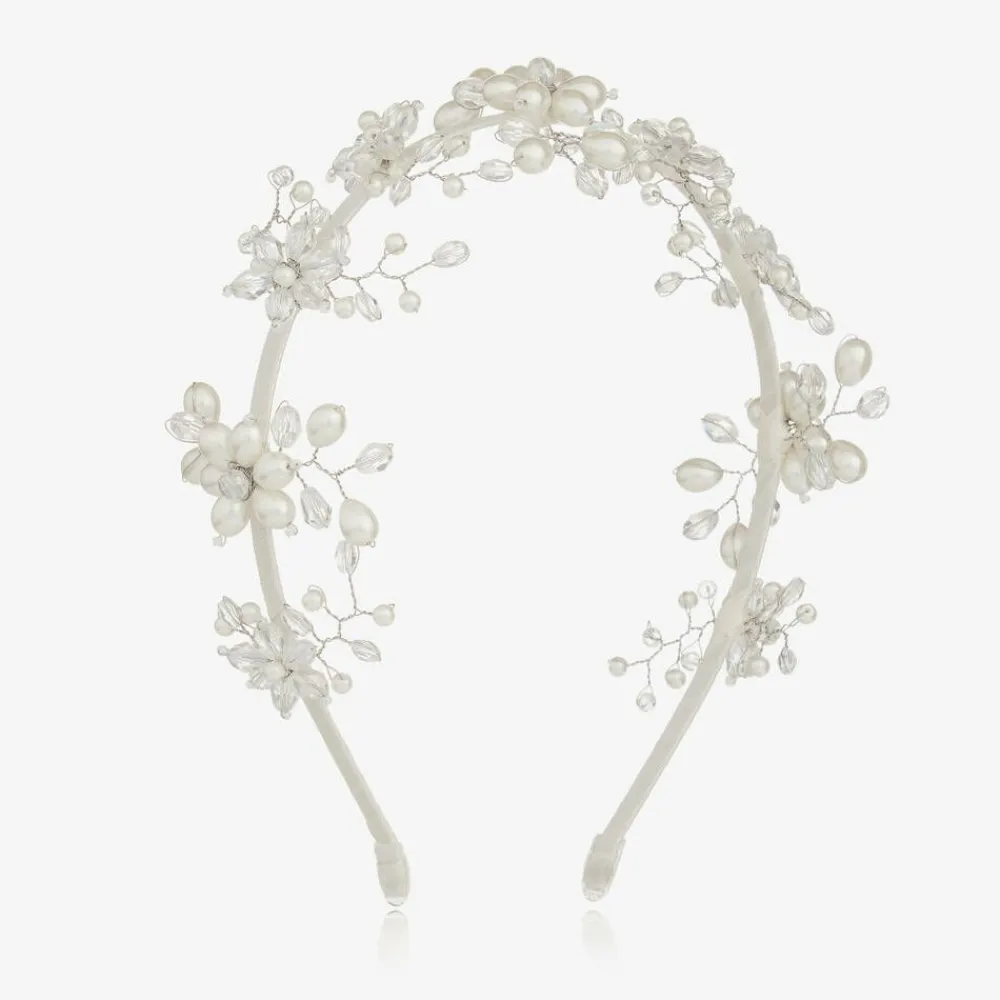 Sienna Likes To Party Hair Accessories*Ivory Crystal & Pearl Hairband