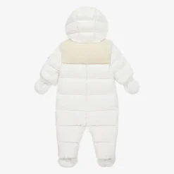 Moncler Enfant Snowwear|Snowwear*Ivory Down Padded Sefou Baby Snowsuit
