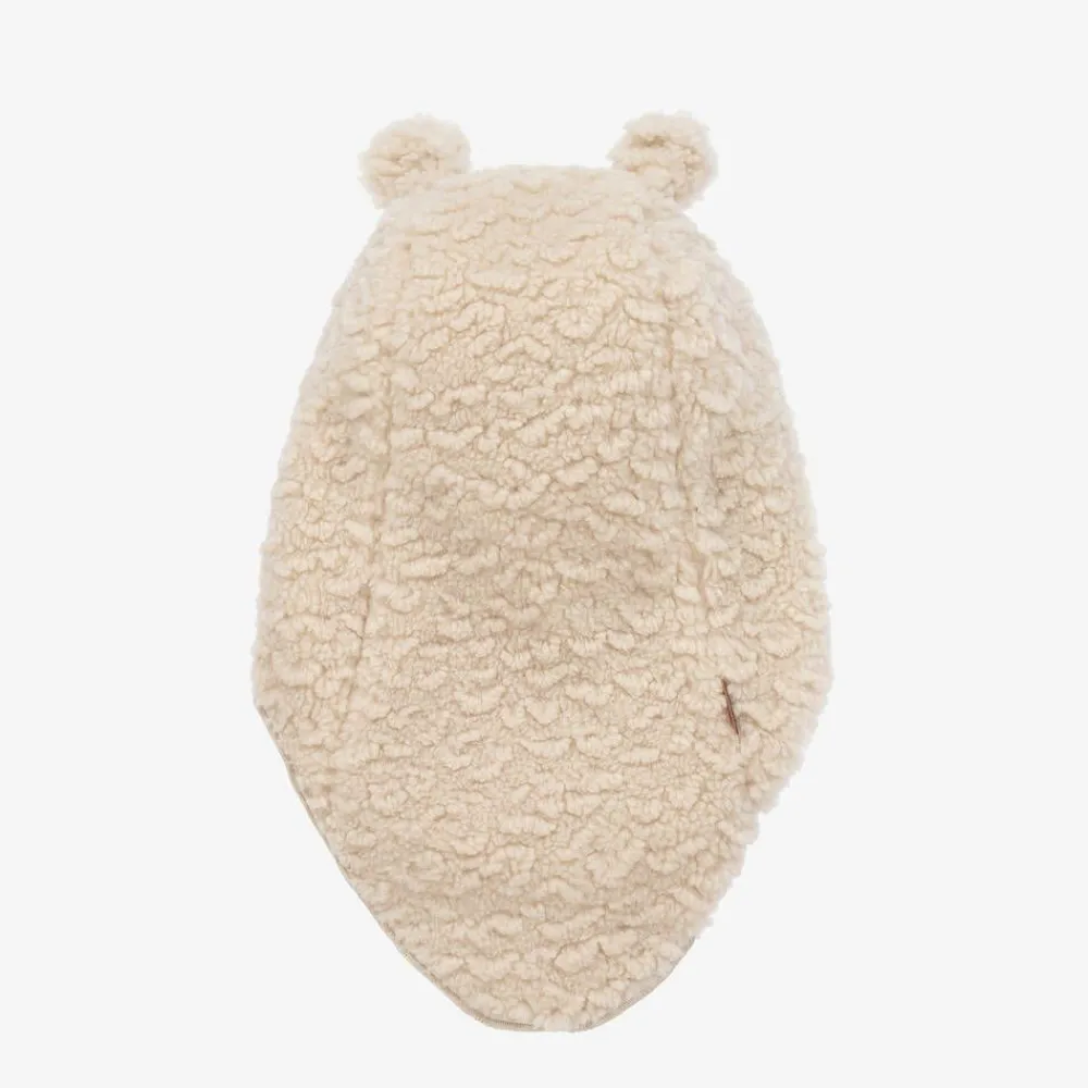 Molo Hats*Ivory Faux Fur Teddy Bear Balaclava WhiteNoise