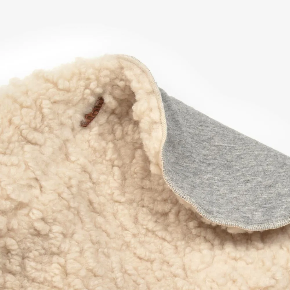 Molo Hats*Ivory Faux Fur Teddy Bear Balaclava WhiteNoise