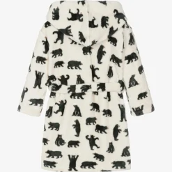Little Blue House by Hatley Towels & Robes|Nightwear*Ivory Fleece Bear Hooded Dressing Gown