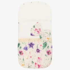 Beau KiD Nests*Ivory Floral Baby Nest (72cm)