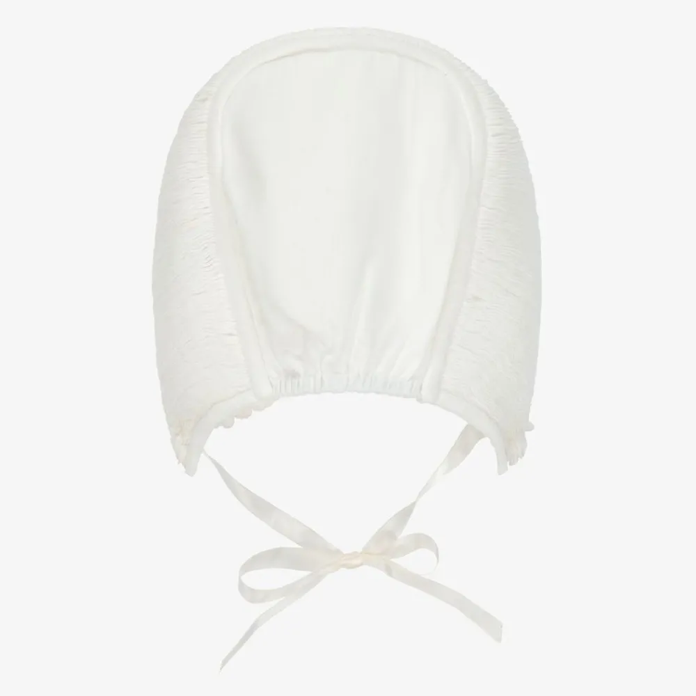 Sarah Louise Hats|Hats*Ivory Hand-Smocked Bonnet