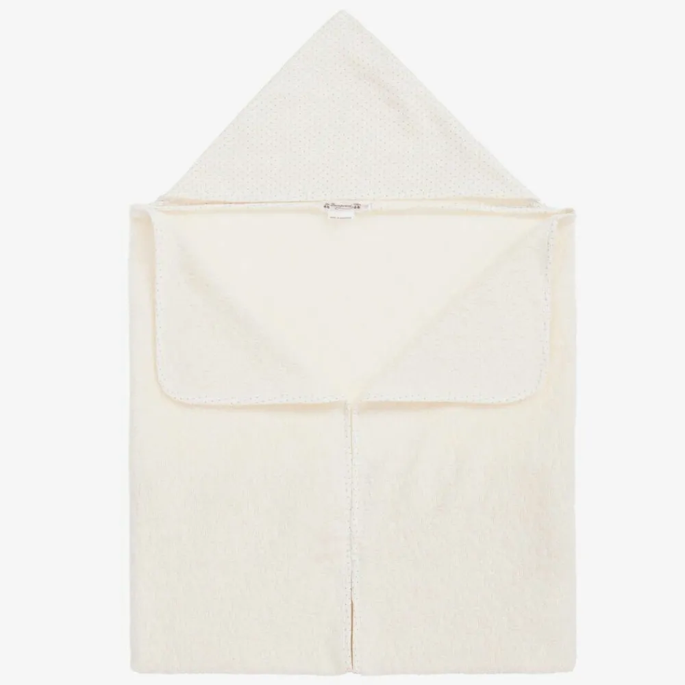 Bonpoint Towels & Robes*Ivory Hooded Cotton Baby Towel (92cm)