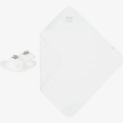 Bam Bam Towels & Robes*Ivory Hooded Towel & Slippers Gift Set