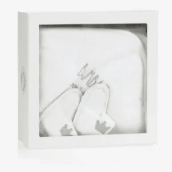 Bam Bam Towels & Robes*Ivory Hooded Towel & Slippers Gift Set