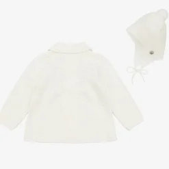 Artesanía Granlei Coats & Jackets|Coats & Jackets*Ivory Knitted Baby Coat & Hat Set