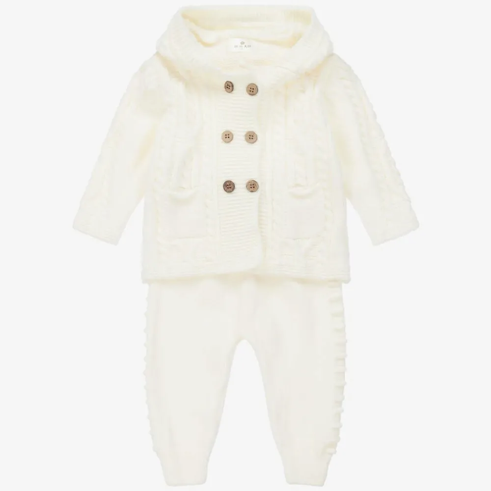 Beau KiD Outfit Sets*Ivory Knitted Baby Trouser Set