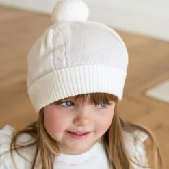 Emile et Rose Hats*Ivory Knitted Pom-Pom Hat