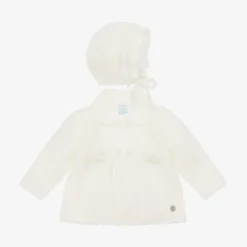 Artesanía Granlei Coats & Jackets*Ivory Knitted Pram Coat & Hat Set