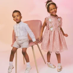 Childrens Classics Traditional Shoes|Brogues*Ivory Leather Brogue Shoes