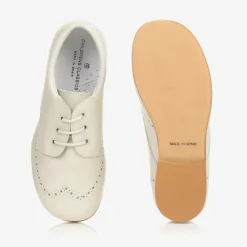 Childrens Classics Traditional Shoes|Brogues*Ivory Leather Brogue Shoes