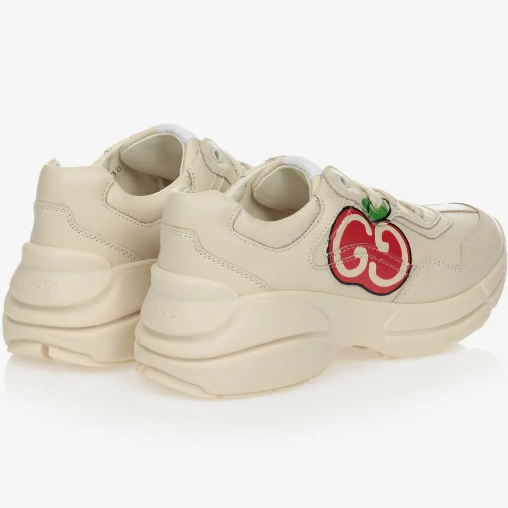 Gucci Trainers|Trainers*Ivory Leather Rhyton Trainers