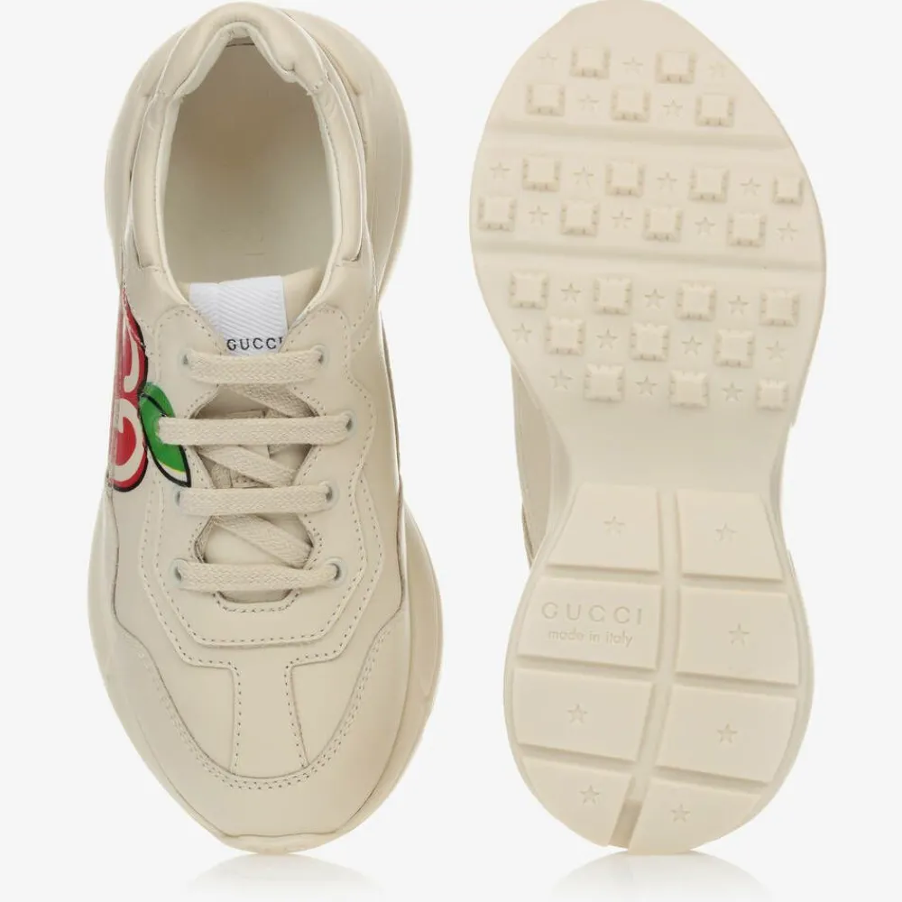Gucci Trainers|Trainers*Ivory Leather Rhyton Trainers