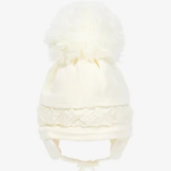 Sätila of Sweden Hats|Hats*Ivory Malva Knitted Giant Pom-Pom Beanie