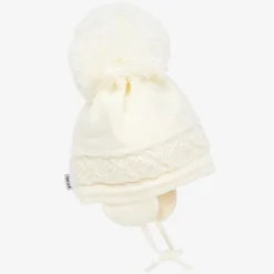 Sätila of Sweden Hats|Hats*Ivory Malva Knitted Giant Pom-Pom Beanie