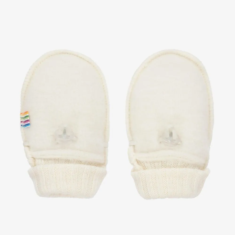 Joha Gloves & Mittens|Gloves & Mittens*Ivory Merino Wool Baby Mittens