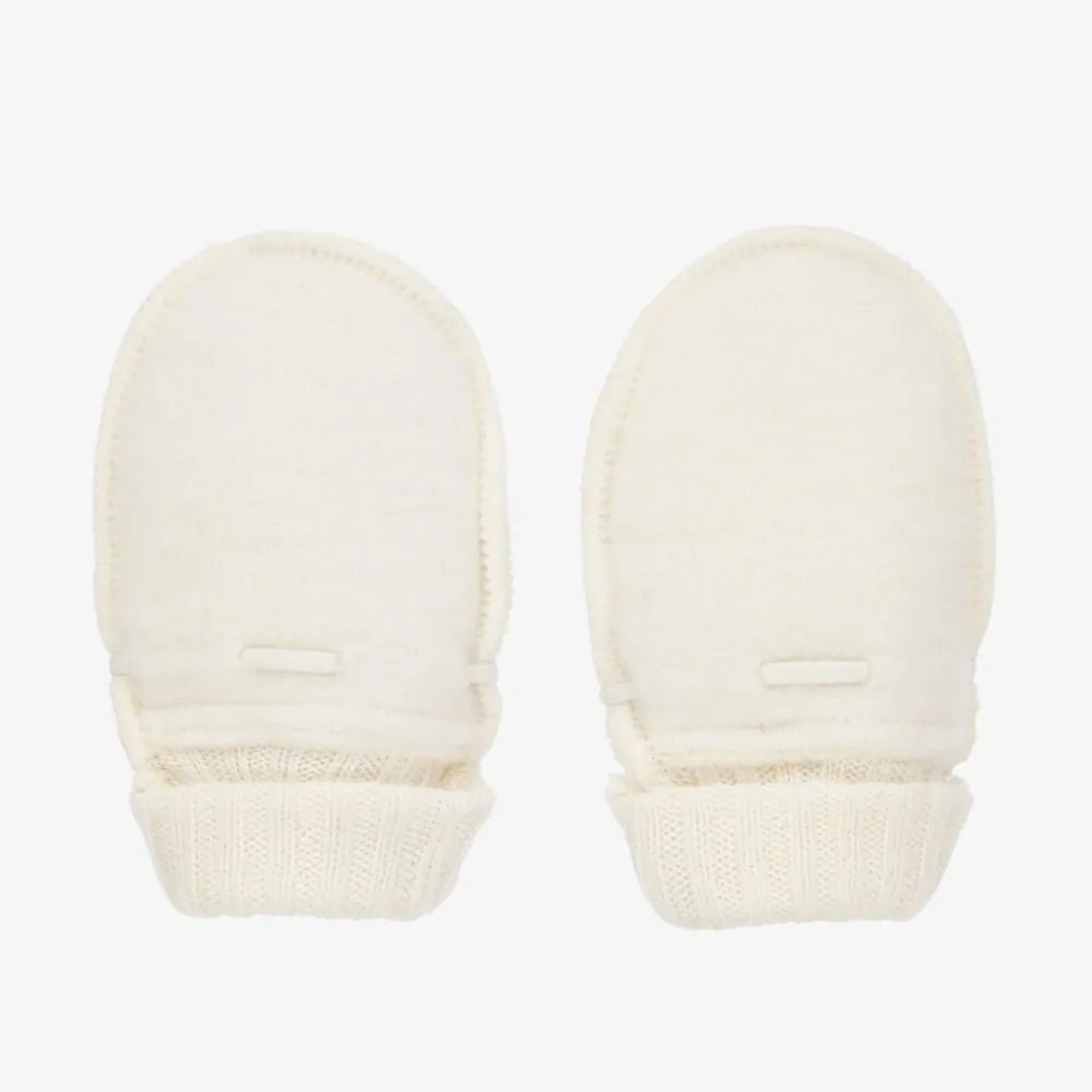 Joha Gloves & Mittens|Gloves & Mittens*Ivory Merino Wool Baby Mittens