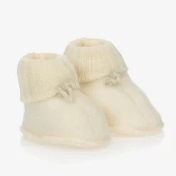 Joha Booties|Booties*Ivory Merino Wool Booties