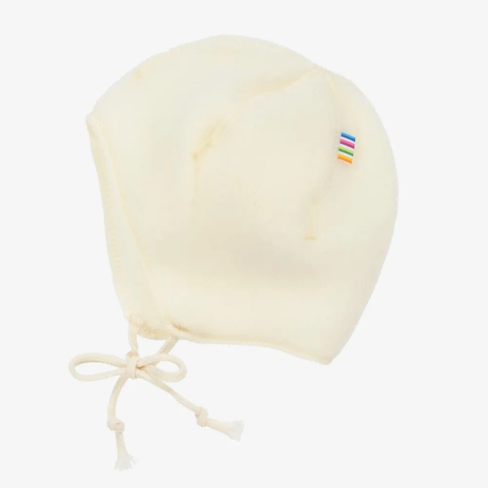 Joha Hats|Hats*Ivory Merino Wool Fleece Baby Bonnet