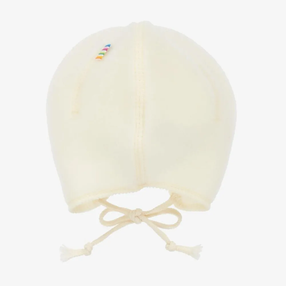 Joha Hats|Hats*Ivory Merino Wool Fleece Baby Bonnet