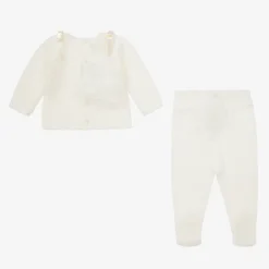 Paz Rodríguez Gifts|Babysuits*Ivory Merino Wool Knit 2 Piece Babygrow