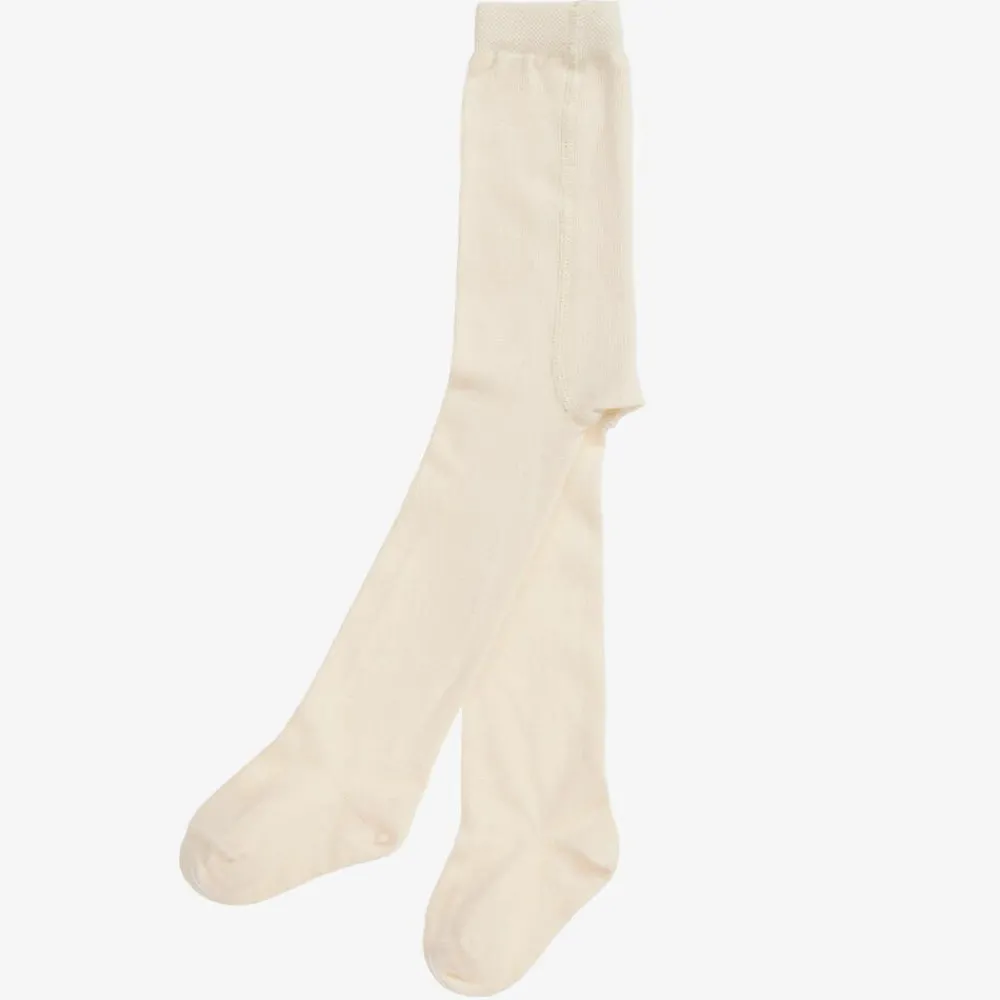 NaturaPura Tights|Tights*Ivory Organic Cotton Baby Tights