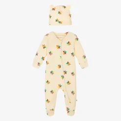 The Bonniemob Gifts|Babysuits*Ivory Organic Cotton Babygrow & Hat Set