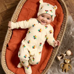 The Bonniemob Gifts|Babysuits*Ivory Organic Cotton Babygrow & Hat Set