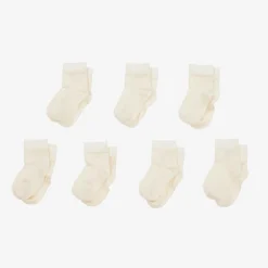 NaturaPura Socks*Ivory Organic Cotton Baby Socks (7 Pack)