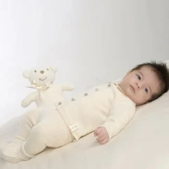 NaturaPura Booties|Booties*Ivory Organic Cotton Knit Booties