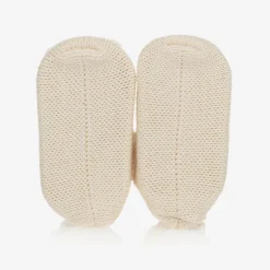 NaturaPura Booties|Booties*Ivory Organic Cotton Knit Booties