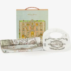 Atelier Choux Paris Gifts|Sleeping Accessories*Ivory Organic Cotton Swaddle & Bib Set