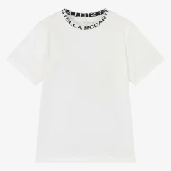 Stella McCartney Kids Tops*Ivory Organic Cotton T-Shirt