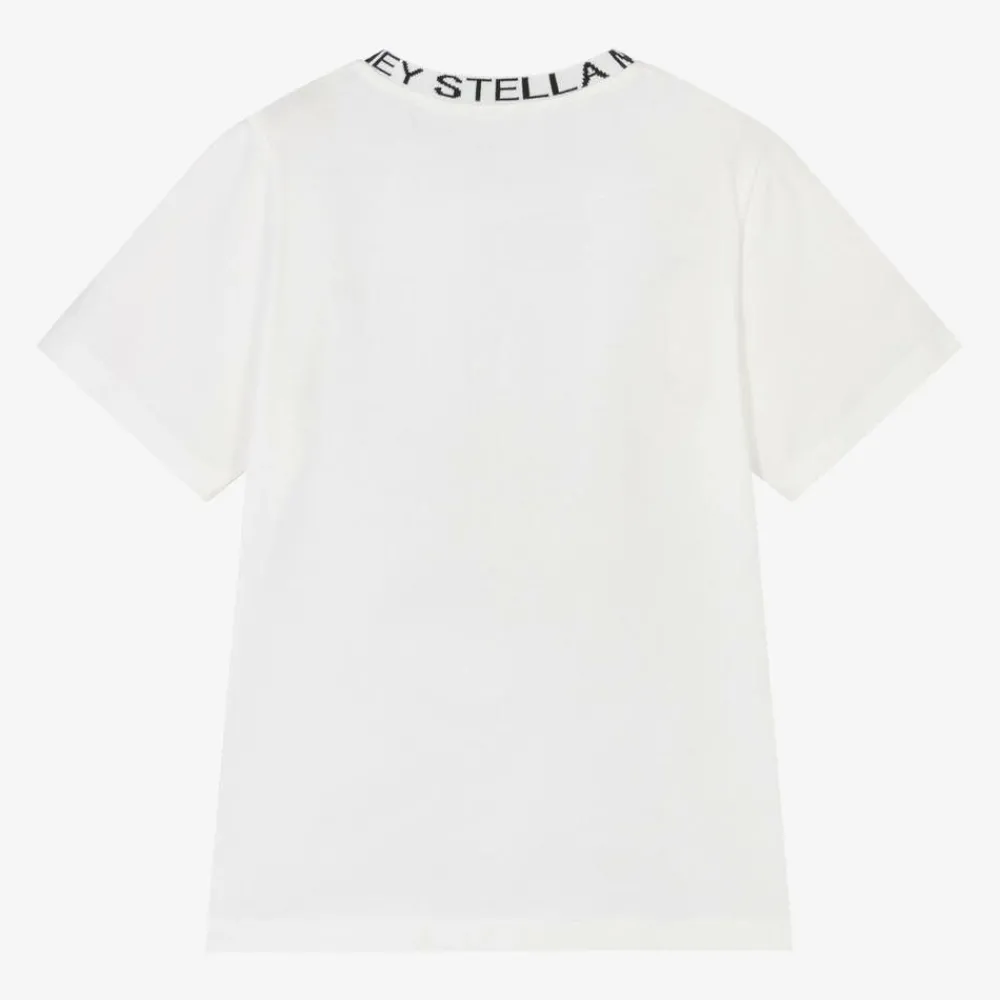 Stella McCartney Kids Tops*Ivory Organic Cotton T-Shirt