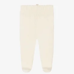 NaturaPura Trousers|Trousers*Ivory Organic Cotton-Knit Baby Trousers