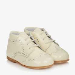 Childrens Classics Brogues|Brogues*Ivory Patent Leather Boots