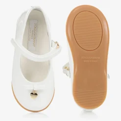 Dolce amp; Gabbana Bar Shoes*Ivory Patent Leather Shoes
