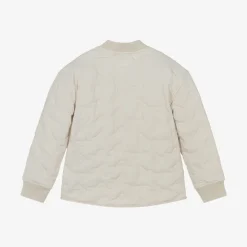 Emporio Armani Coats & Jackets|Coats & Jackets*Ivory Quilted Eagle Logo Jacket