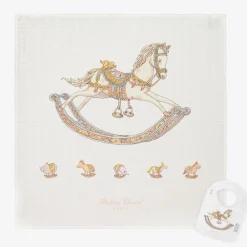 Atelier Choux Paris Gifts|Sleeping Accessories*Ivory Rocking Horse Swaddle & Bib Set
