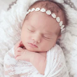 Cute Cute Hair Accessories*Ivory Satin Flower Headband