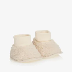 The Little Tailor Booties|Booties*Ivory Sherpa Fleece Baby Booties
