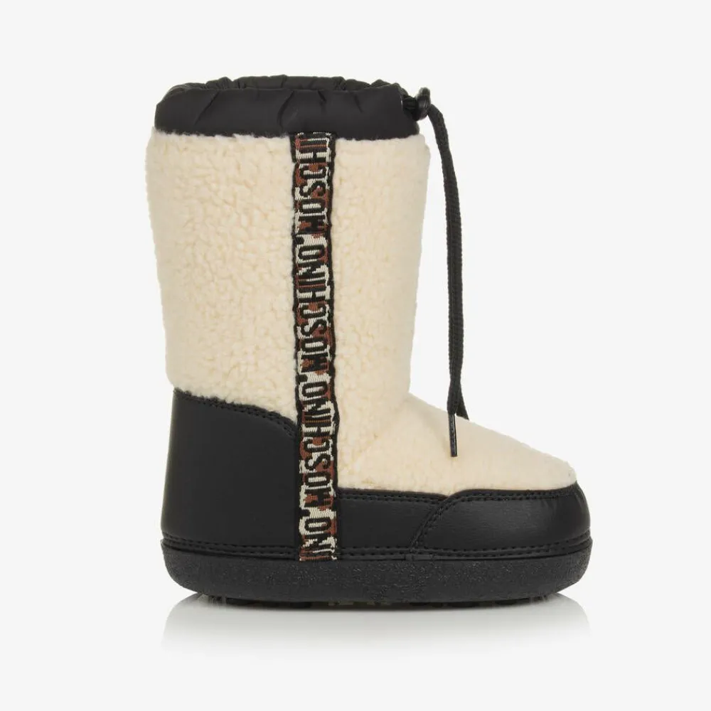 Moschino Snow Boots|Snow Boots*Ivory Sherpa Fleece Snow Boots