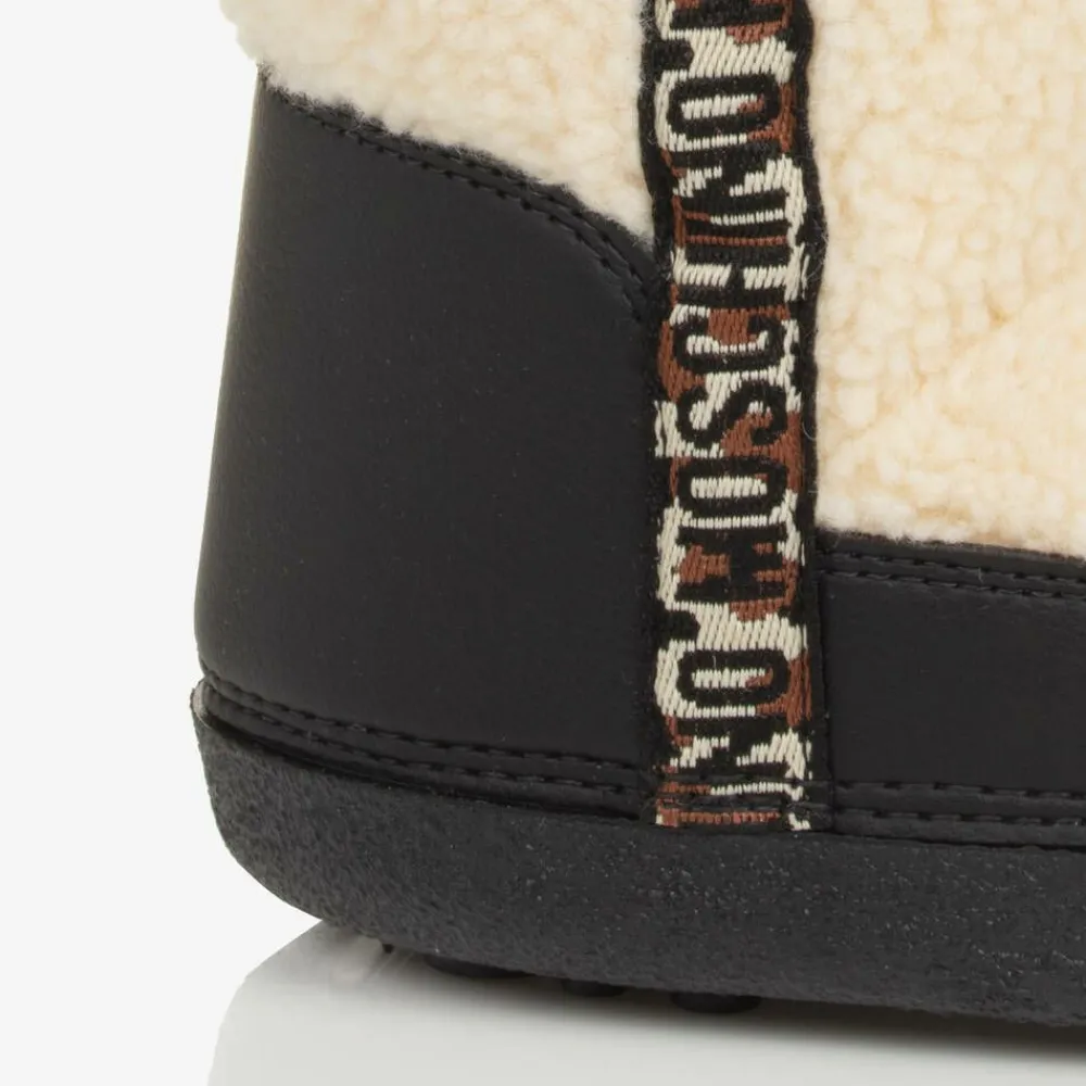 Moschino Snow Boots|Snow Boots*Ivory Sherpa Fleece Snow Boots