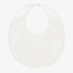 Sarah Louise Feeding Accessories*Ivory Silk Embroidered Bib