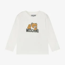 Moschino Baby Tops*Ivory Teddy Bear Cotton Top